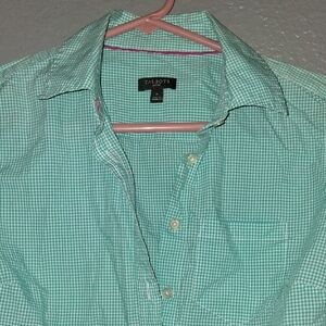 Talbots Mint Checkered Men's Shirt